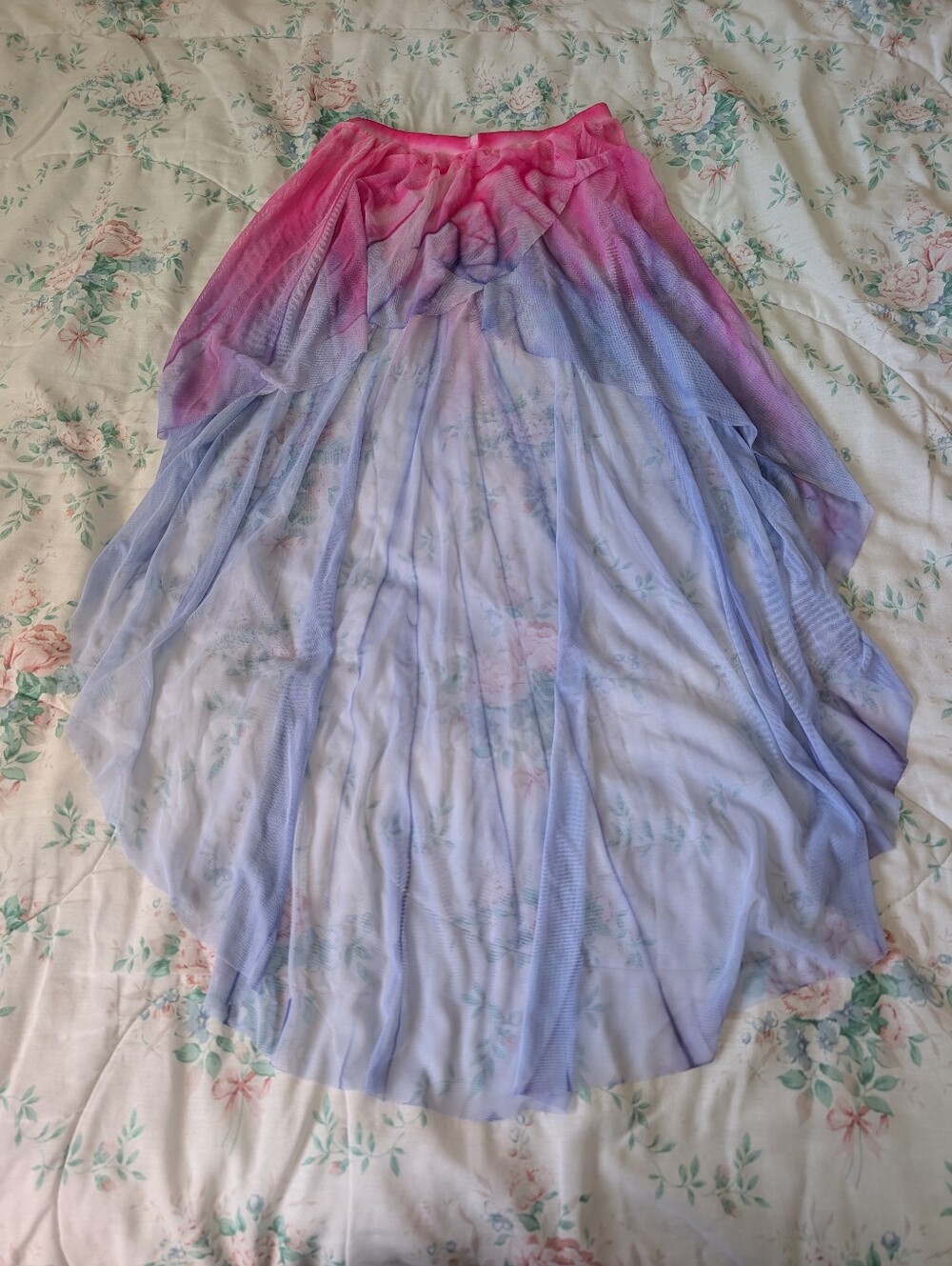 NWOT Watercolour Women's Hand Painted High Low Dance Skirt